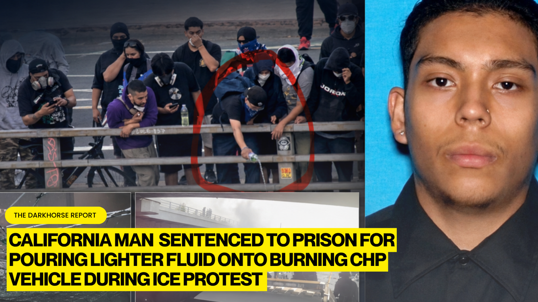 LOS ANGELES MAN SENTENCED TO OVER THREE YEARS IN FEDERAL PRISON FOR FUELING BURNING CHP VEHICLE AND HURLING SCOOTER AT OFFICERS DURING ANTI-ICE RIOT
