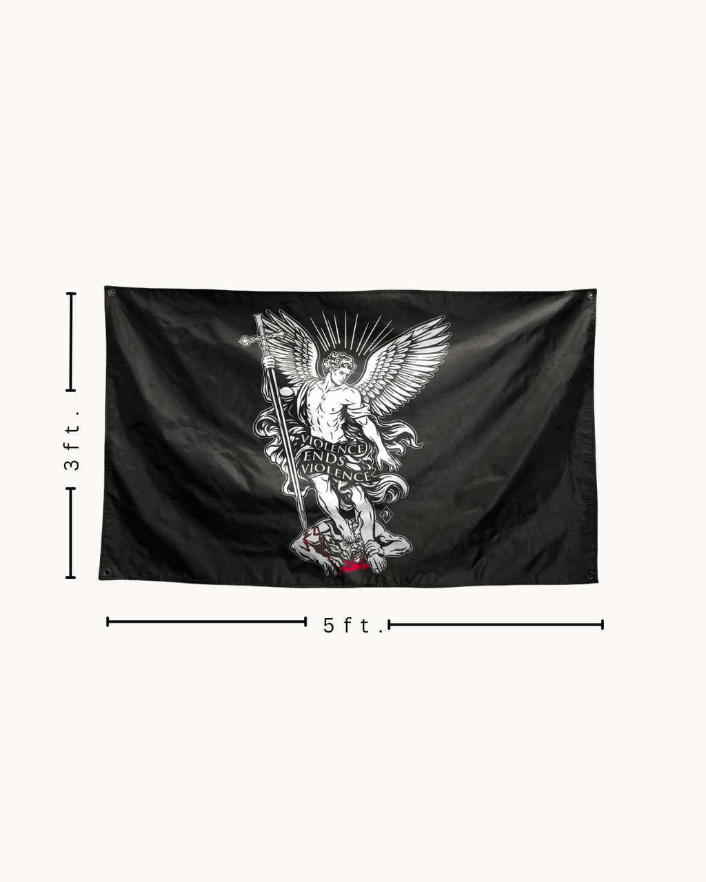 THE DH "VIOLENCE ENDS VIOLENCE" FLAG